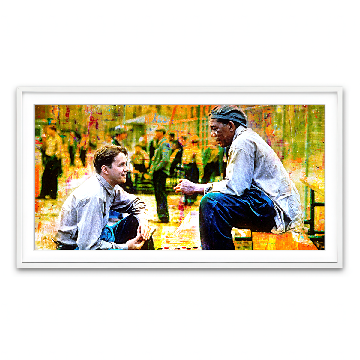 Framed Print 2x1 White