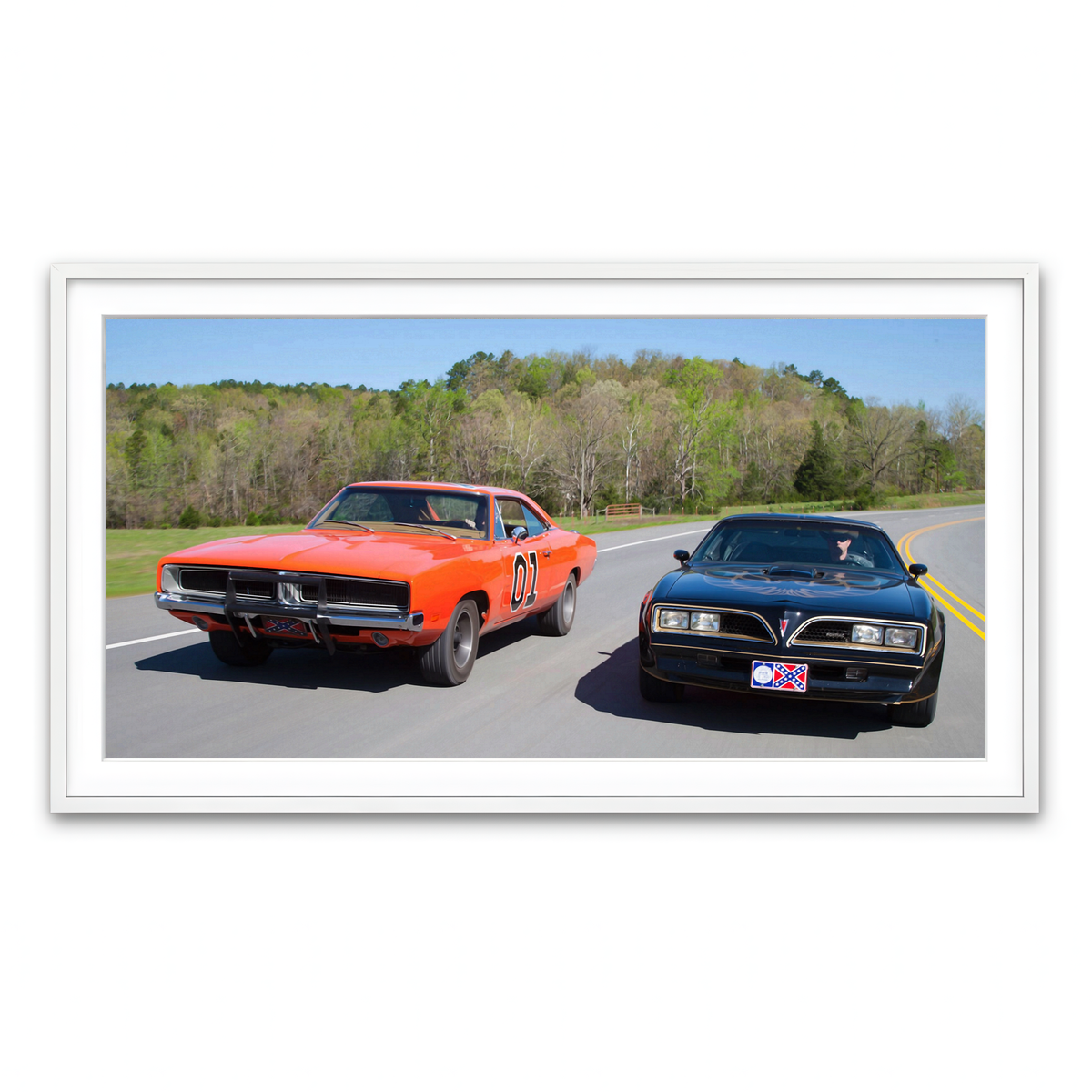 Framed Print 2x1 White