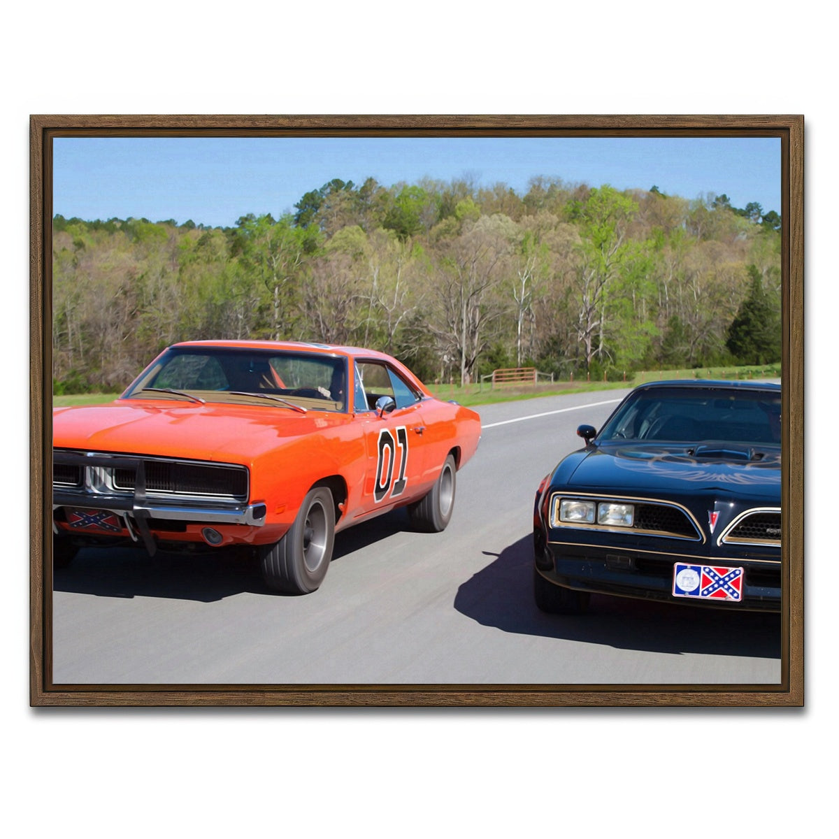 AUTO-MOCKUP WHITE | Dukes - Smokey | 1 Piece | Walnut Framed Canvas | group=4x3