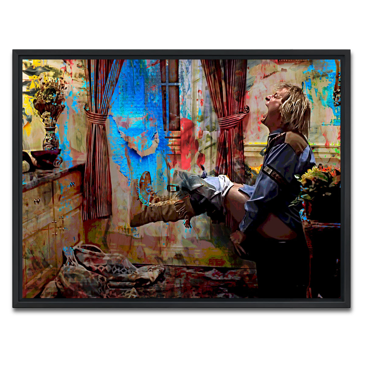 AUTO-MOCKUP WHITE | Dumb & Dumber Bathroom Decor | 1 Piece | Black Framed Canvas | group=4x3