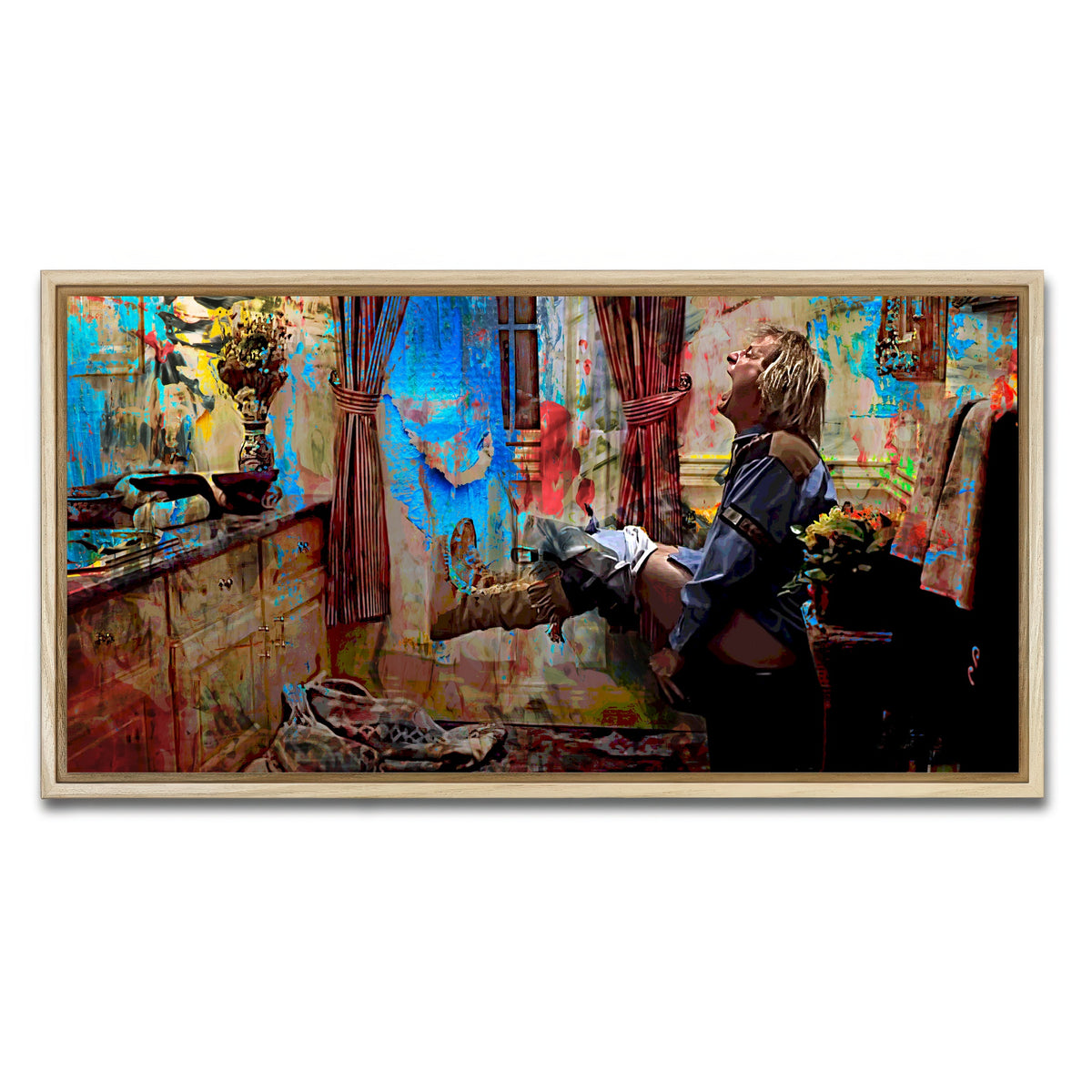 AUTO-MOCKUP WHITE | Dumb & Dumber Bathroom Decor | 1 Piece | Natural Framed Canvas | group=2x1