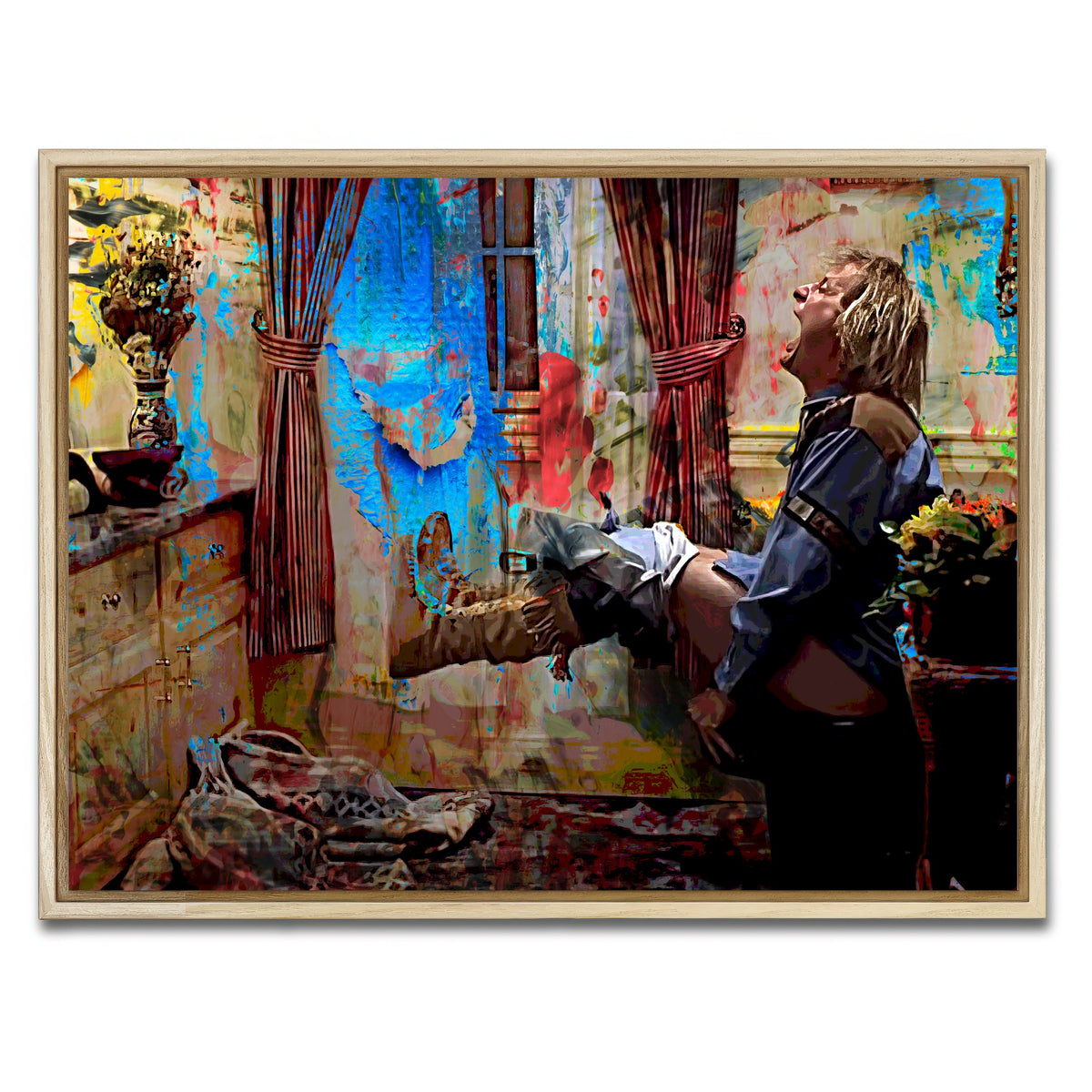 AUTO-MOCKUP WHITE | Dumb & Dumber Bathroom Decor | 1 Piece | Natural Framed Canvas | group=4x3