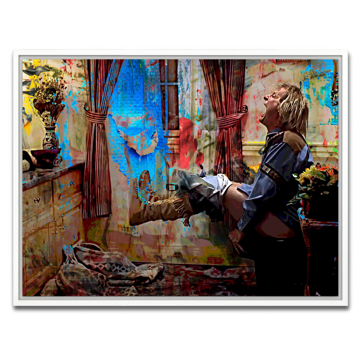 AUTO-MOCKUP WHITE | Dumb & Dumber Bathroom Decor | 1 Piece | White Framed Canvas | group=4x3