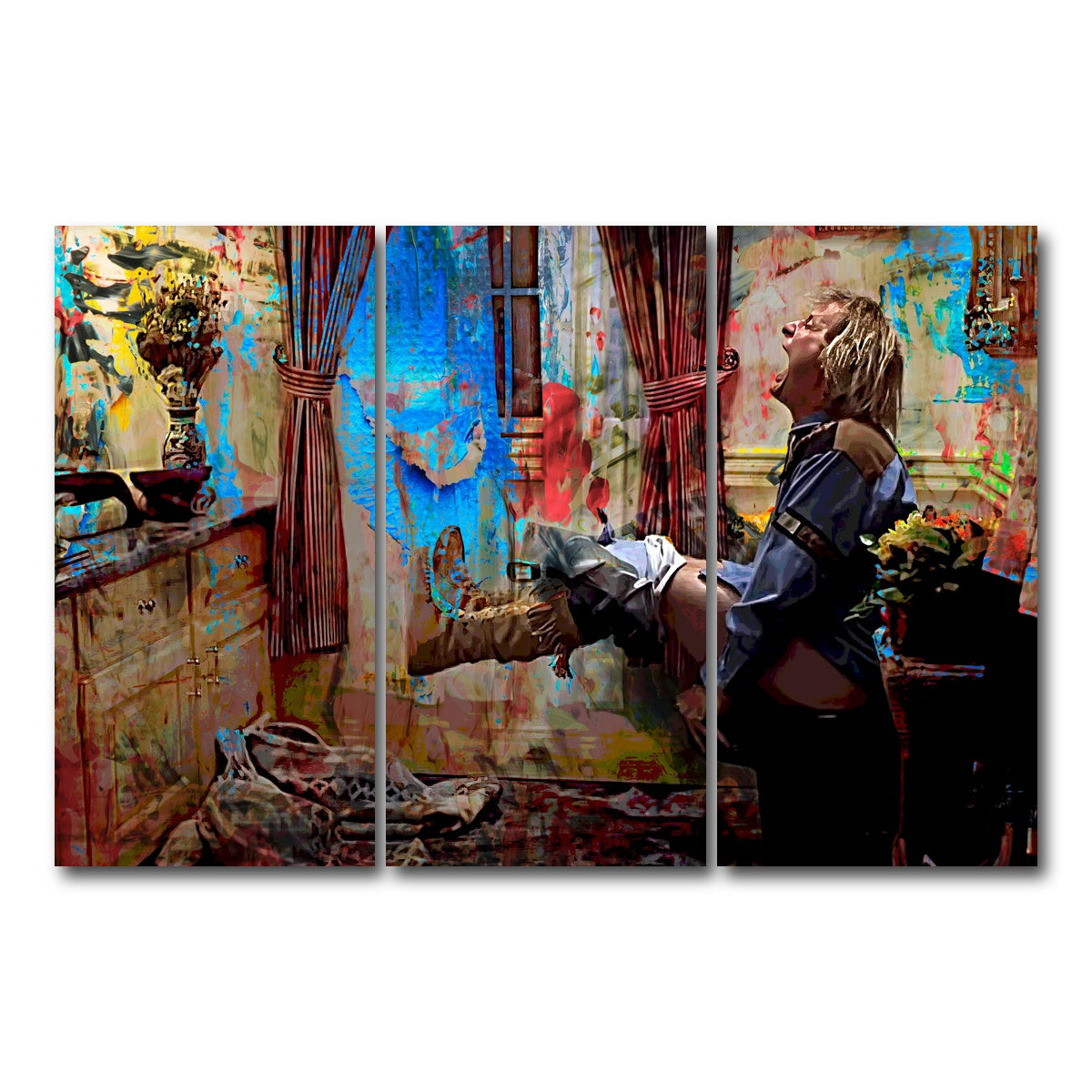 AUTO-MOCKUP WHITE | Dumb & Dumber Bathroom Decor | 3 Piece | Gallery Wrap Canvas | group=12x24
