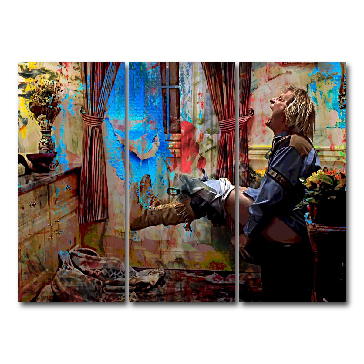AUTO-MOCKUP WHITE | Dumb & Dumber Bathroom Decor | 3 Piece | Gallery Wrap Canvas | group=8x18