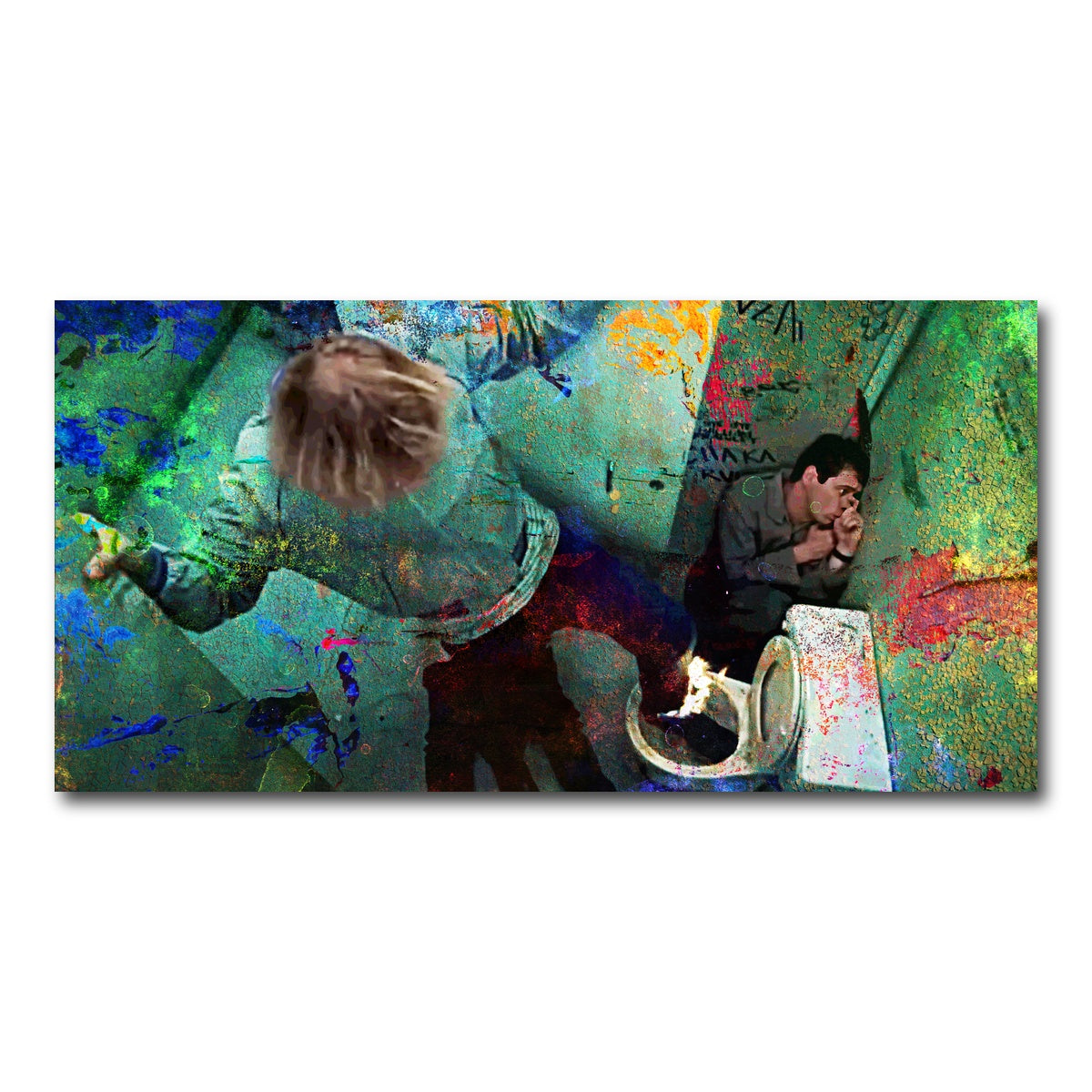 AUTO-MOCKUP WHITE | Dumb & Dumber Bathroom Stall | 1 Piece | Gallery Wrap Canvas | group=2x1