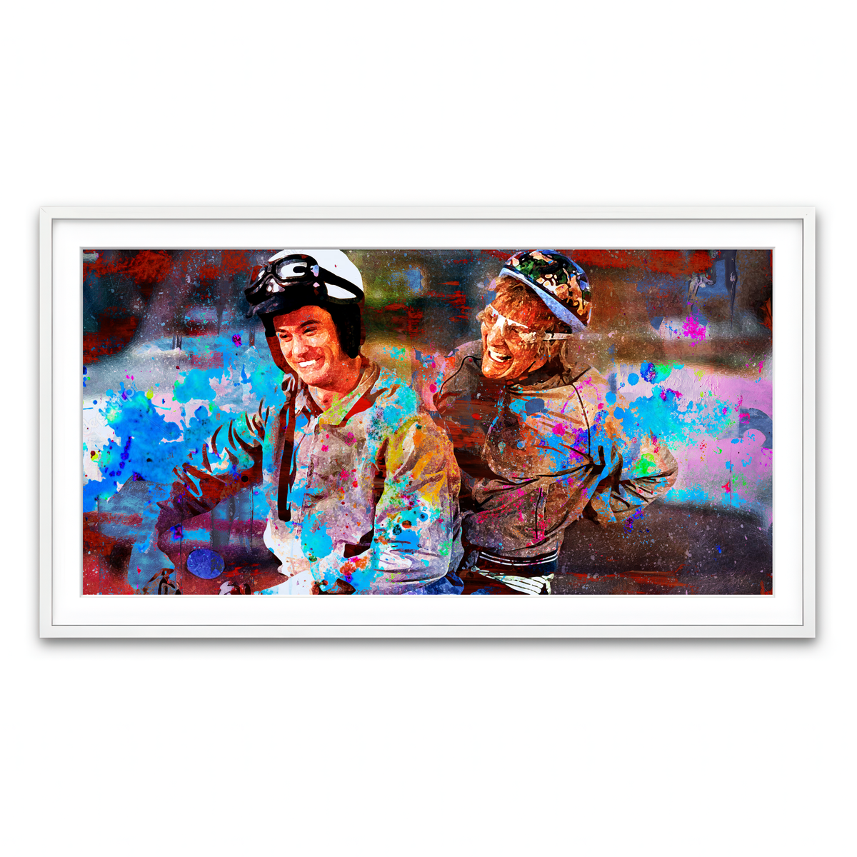 Framed Print 2x1 White