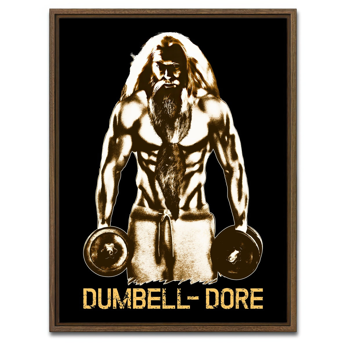 AUTO-MOCKUP WHITE | Dumbbell-Dore | 1 Piece | Walnut Framed Canvas | group=3x4