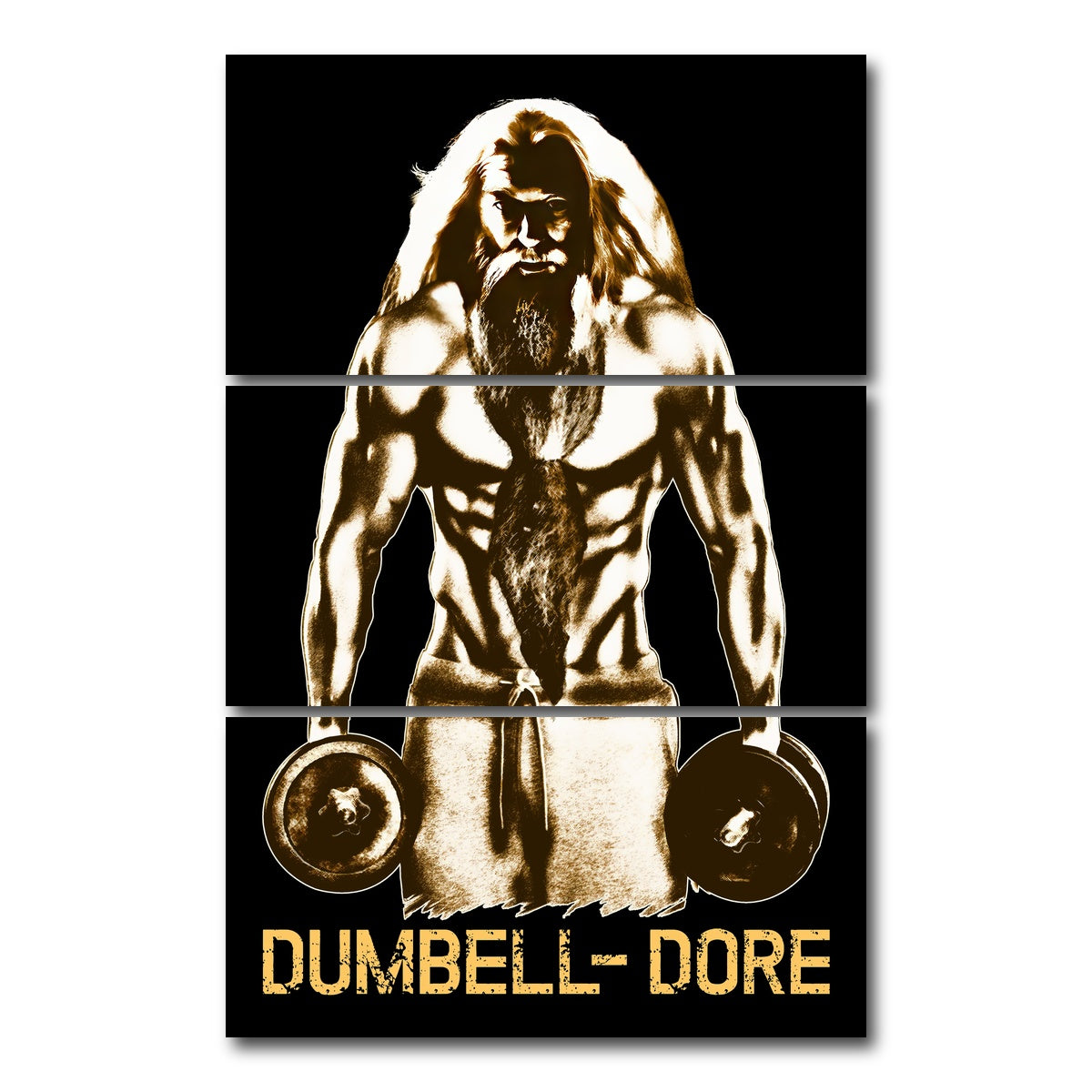 AUTO-MOCKUP WHITE | Dumbbell-Dore | 3 Piece | Gallery Wrap Canvas | group=12x24_stacked
