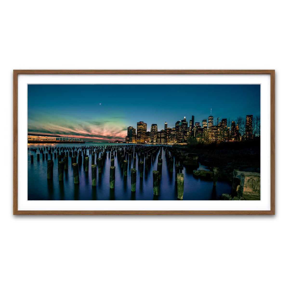 Framed Print 2x1 Walnut