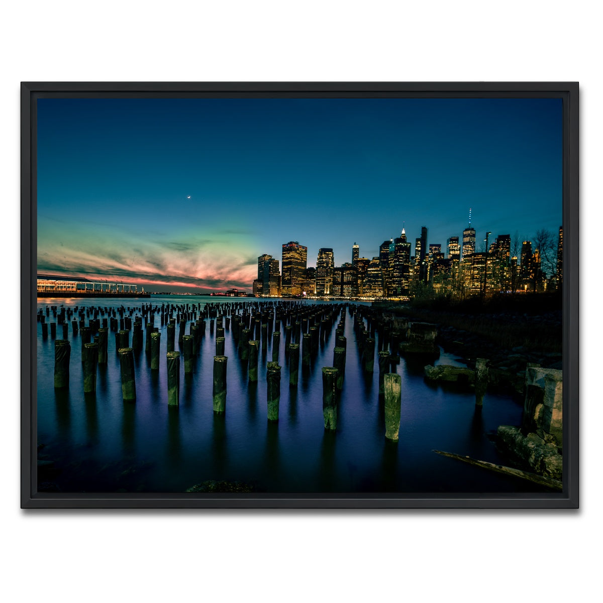 AUTO-MOCKUP WHITE | Dumbo Pier | 1 Piece | Black Framed Canvas | group=4x3