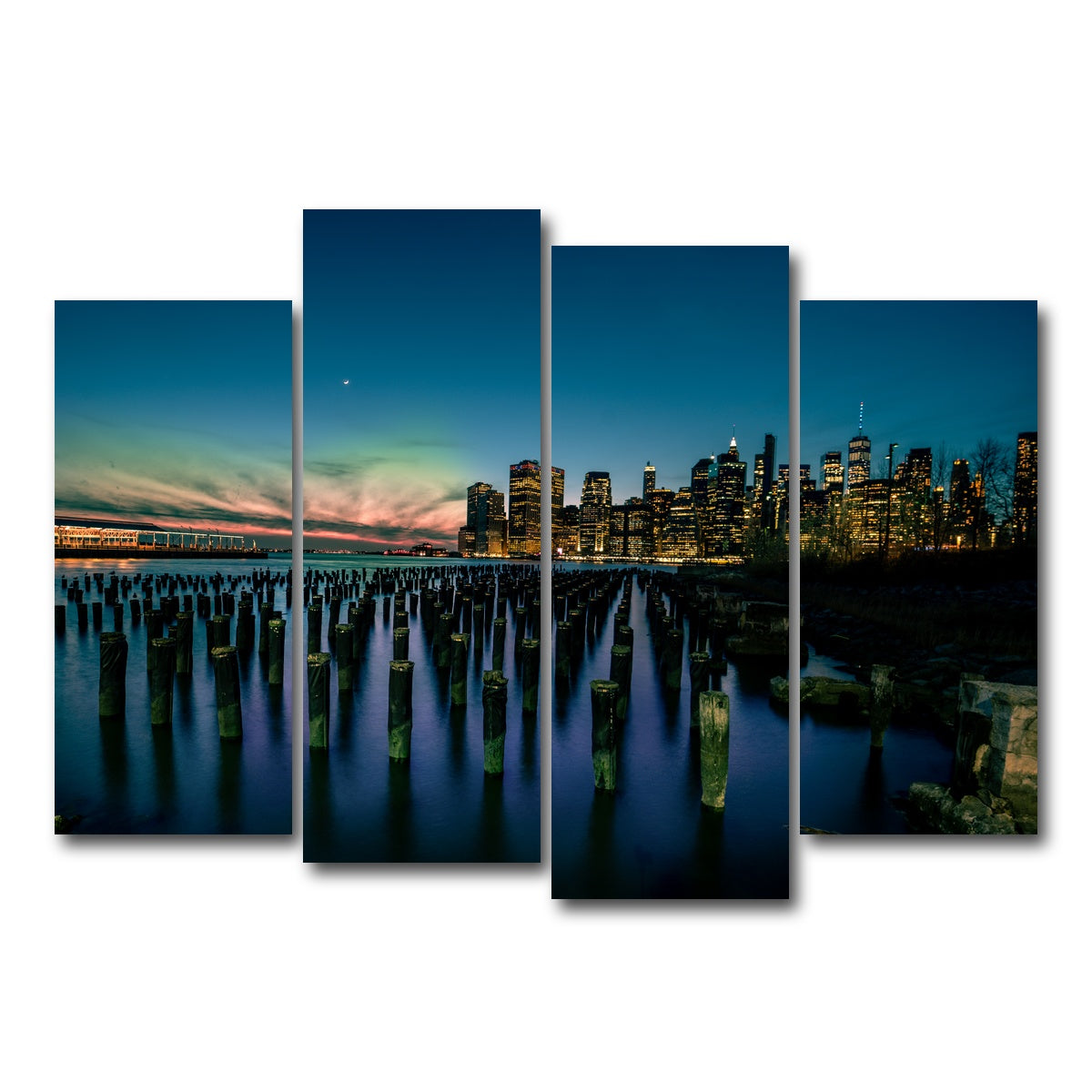 AUTO-MOCKUP WHITE | Dumbo Pier | 4 Piece | Gallery Wrap Canvas | group=4_normal