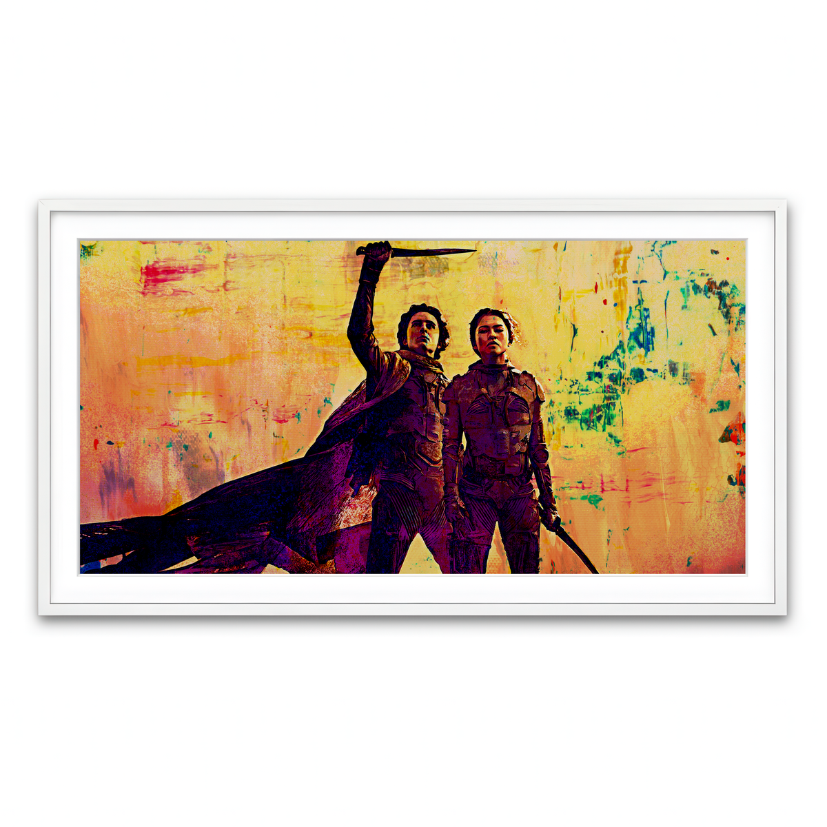 Framed Print 2x1 White