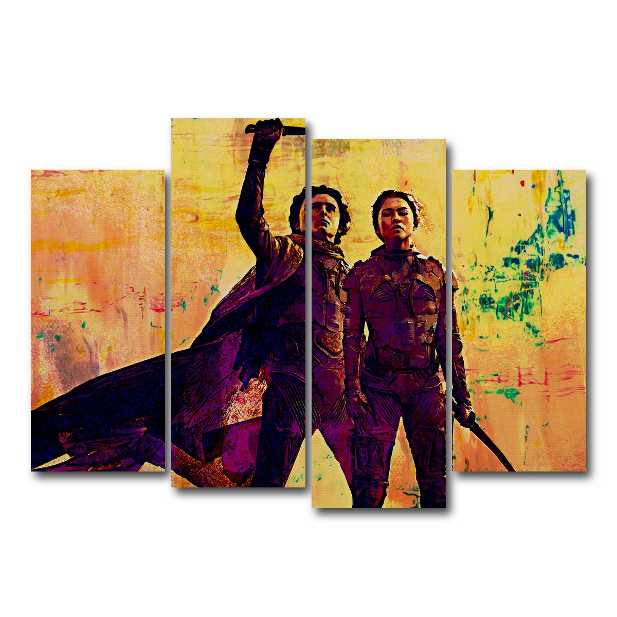 AUTO-MOCKUP WHITE | Dune Part Two | 4 Piece | Gallery Wrap Canvas | group=4_normal