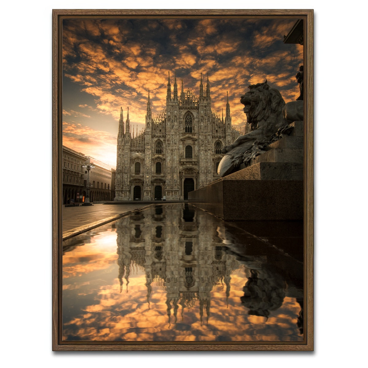AUTO-MOCKUP WHITE | Duomo II | 1 Piece | Walnut Framed Canvas | group=3x4