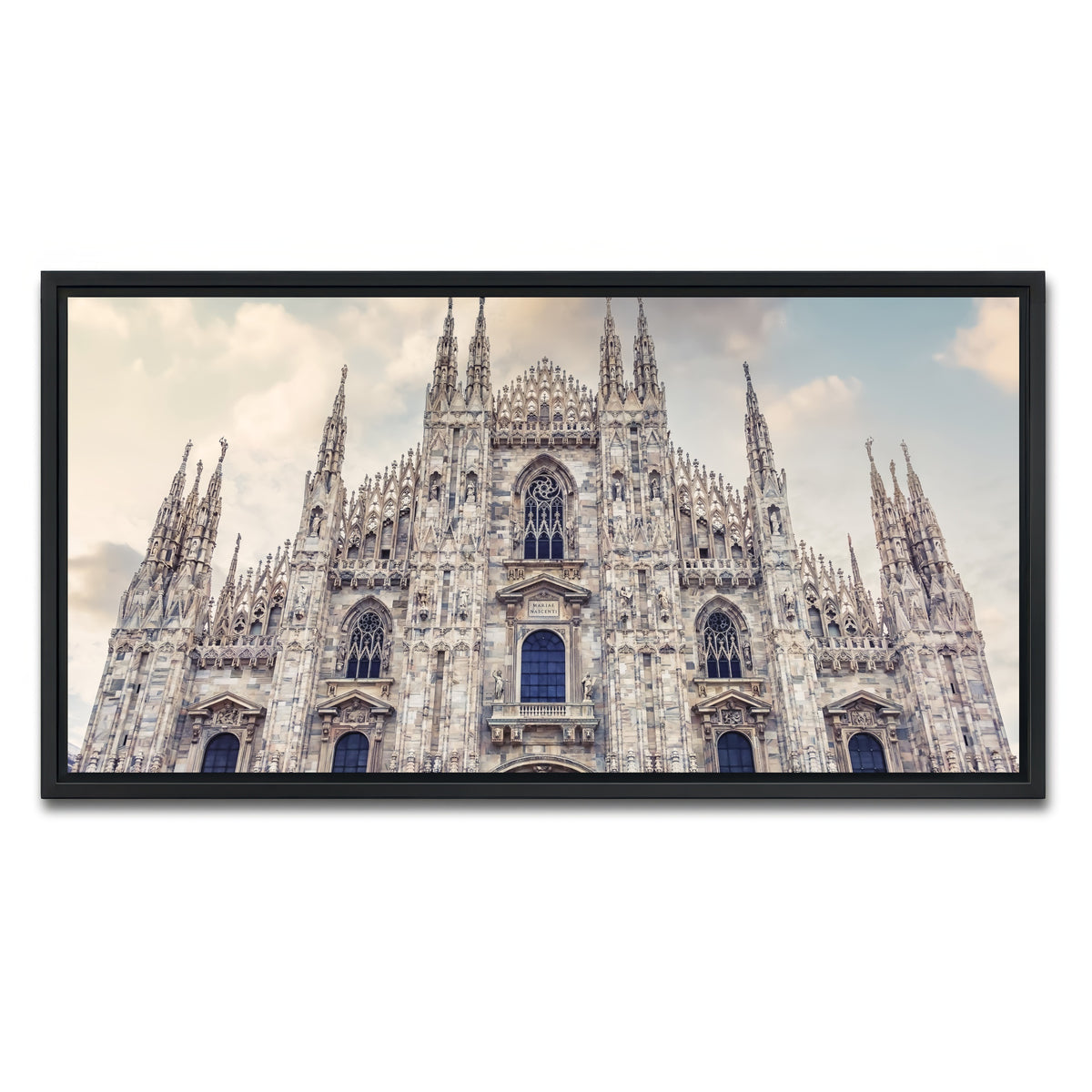 AUTO-MOCKUP WHITE | Duomo di Milano | 1 Piece | Black Framed Canvas | group=2x1