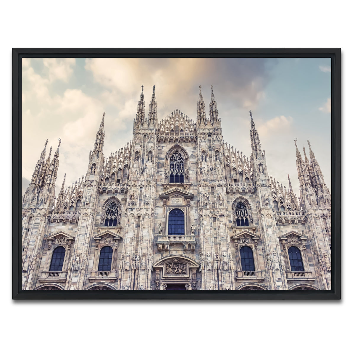 AUTO-MOCKUP WHITE | Duomo di Milano | 1 Piece | Black Framed Canvas | group=4x3