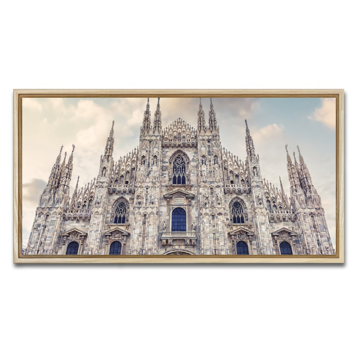AUTO-MOCKUP WHITE | Duomo di Milano | 1 Piece | Natural Framed Canvas | group=2x1