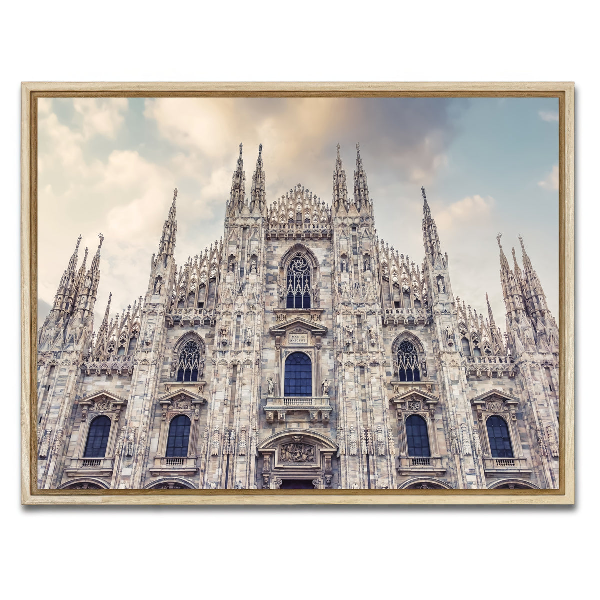 AUTO-MOCKUP WHITE | Duomo di Milano | 1 Piece | Natural Framed Canvas | group=4x3