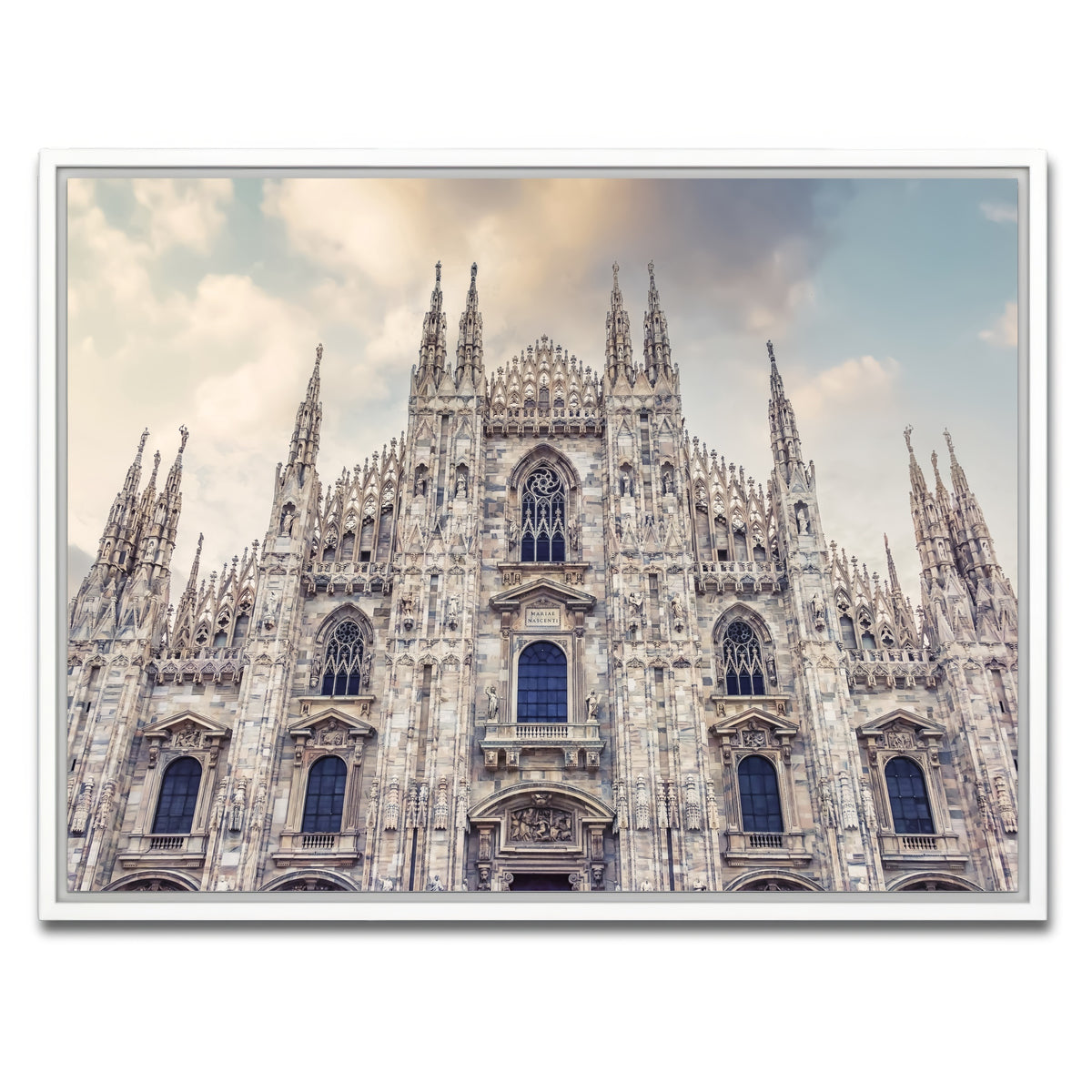 AUTO-MOCKUP WHITE | Duomo di Milano | 1 Piece | White Framed Canvas | group=4x3