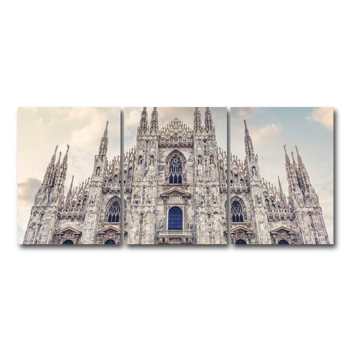 AUTO-MOCKUP WHITE | Duomo di Milano | 3 Piece | Gallery Wrap Canvas | group=18x24