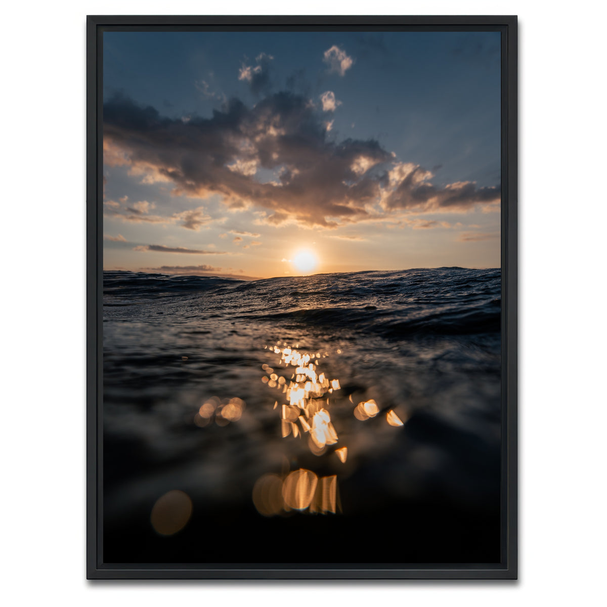 AUTO-MOCKUP WHITE | Dusk At Sea | 1 Piece | Black Framed Canvas | group=3x4