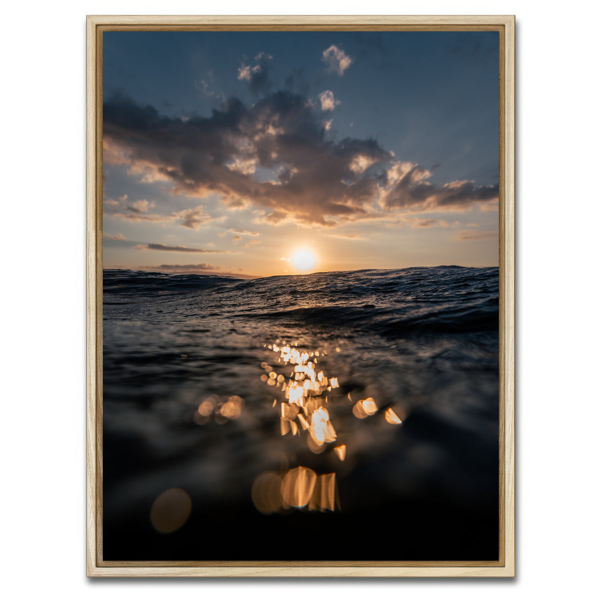 AUTO-MOCKUP WHITE | Dusk At Sea | 1 Piece | Natural Framed Canvas | group=3x4