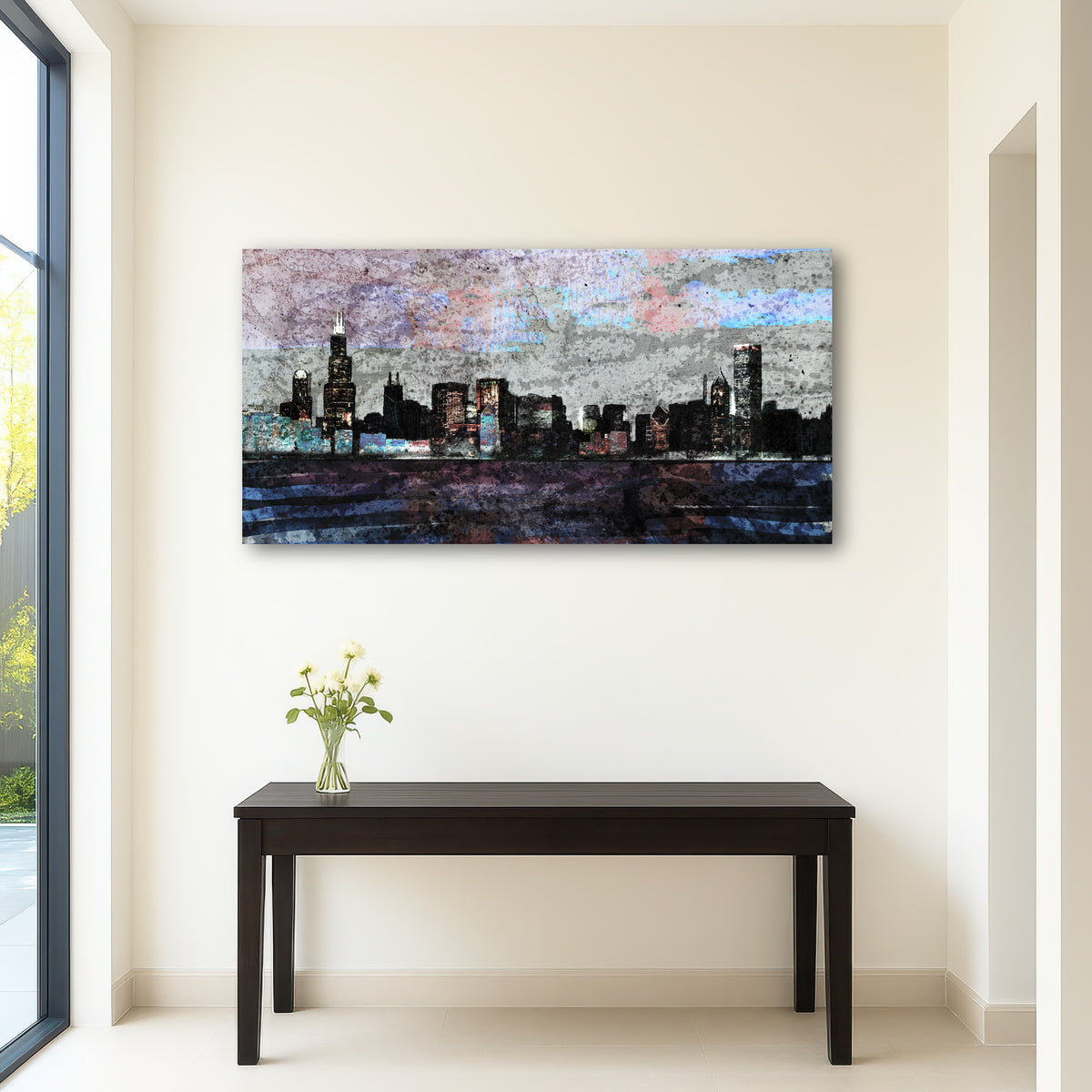 AUTO-MOCKUP ROOM | Dusk chicago skyline