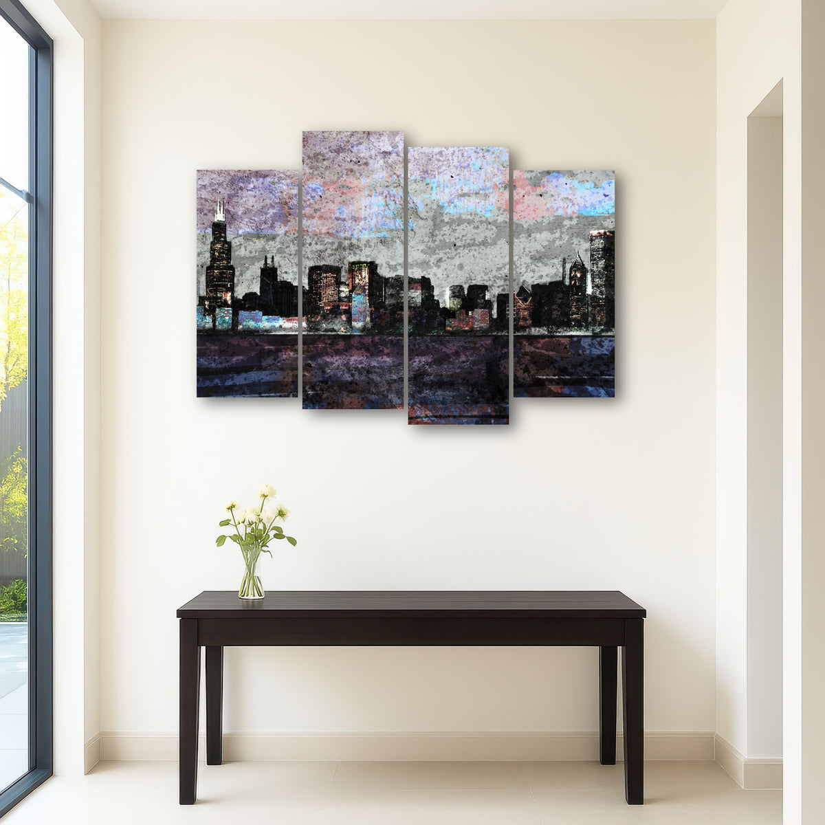 AUTO-MOCKUP ROOM | Dusk chicago skyline