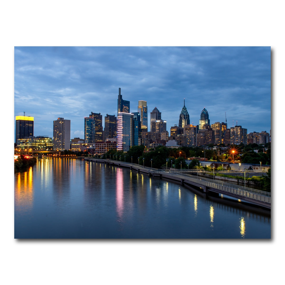 AUTO-MOCKUP WHITE | Dusk in Philadelphia | 1 Piece | Gallery Wrap Canvas | group=4x3