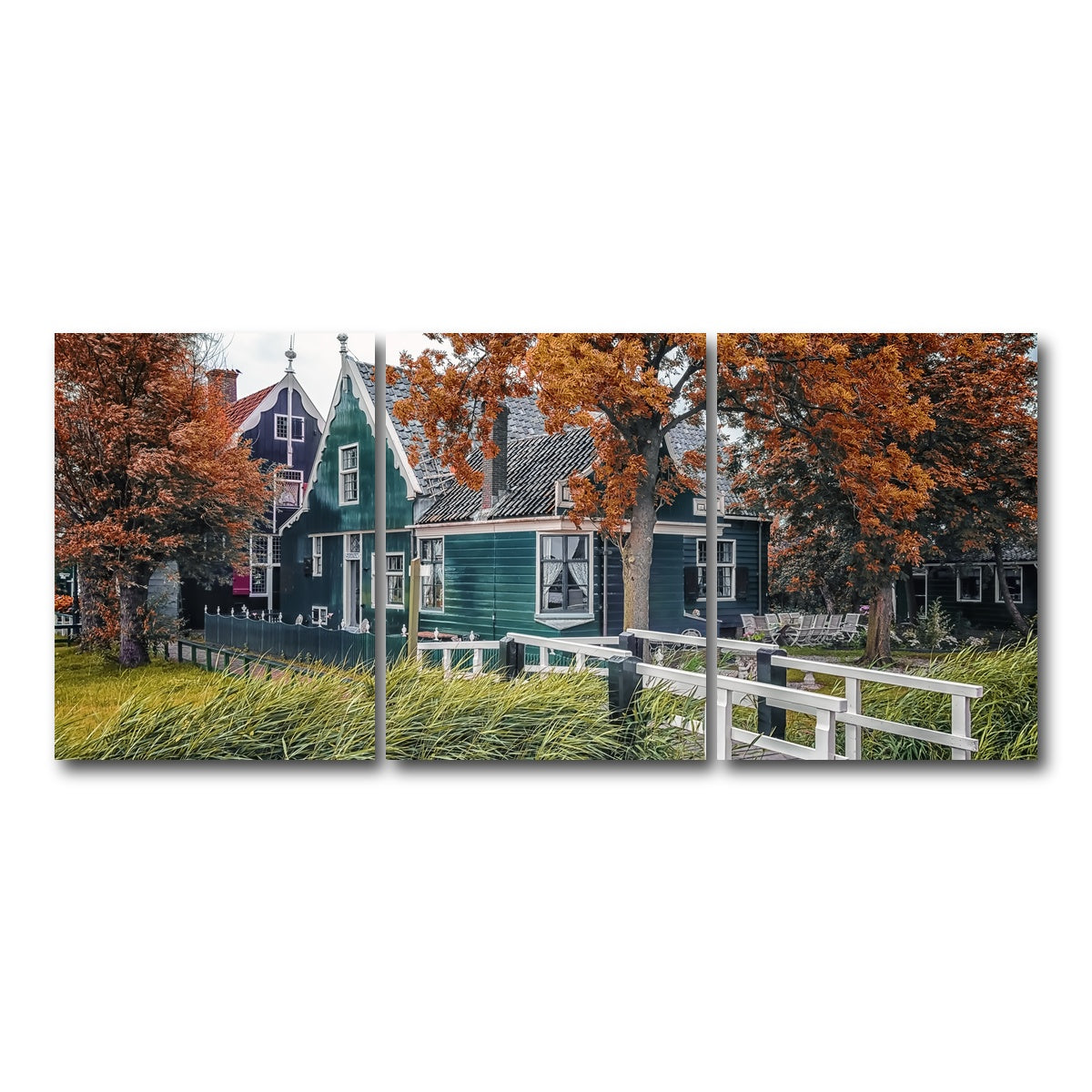 AUTO-MOCKUP WHITE | Dutch Countryside | 3 Piece | Gallery Wrap Canvas | group=18x24