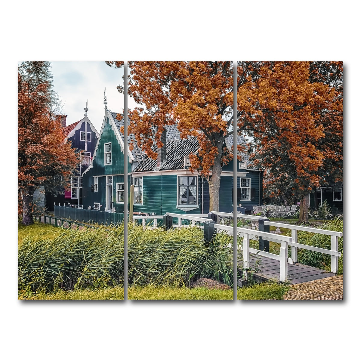 AUTO-MOCKUP WHITE | Dutch Countryside | 3 Piece | Gallery Wrap Canvas | group=8x18