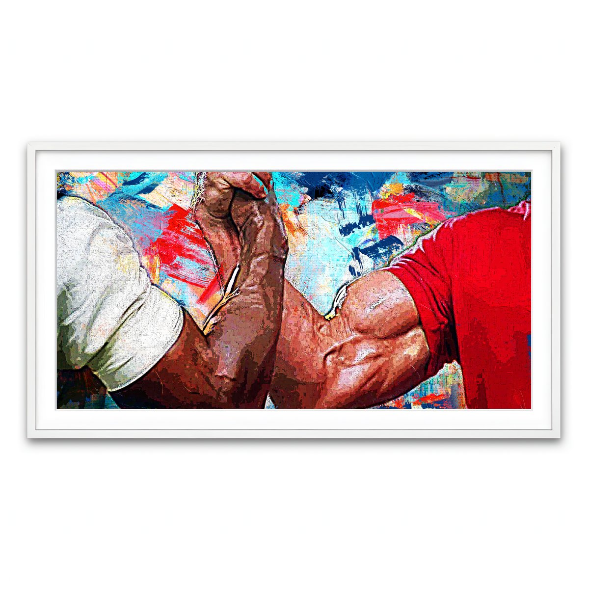 Framed Print 2x1 White