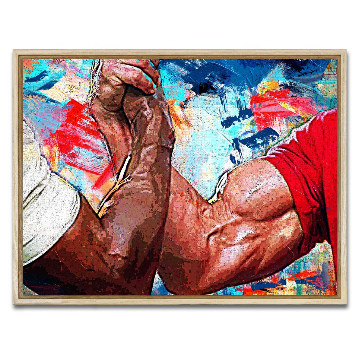 AUTO-MOCKUP WHITE | Dutch & Dillon Handshake | 1 Piece | Natural Framed Canvas | group=4x3