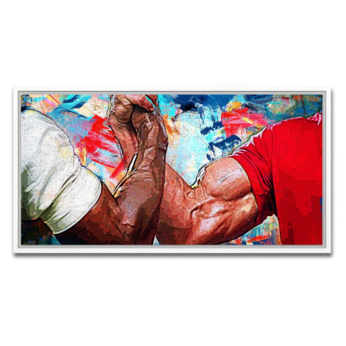 AUTO-MOCKUP WHITE | Dutch & Dillon Handshake | 1 Piece | White Framed Canvas | group=2x1