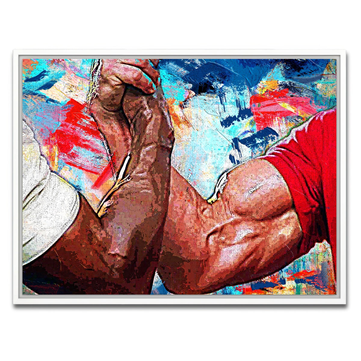 AUTO-MOCKUP WHITE | Dutch & Dillon Handshake | 1 Piece | White Framed Canvas | group=4x3