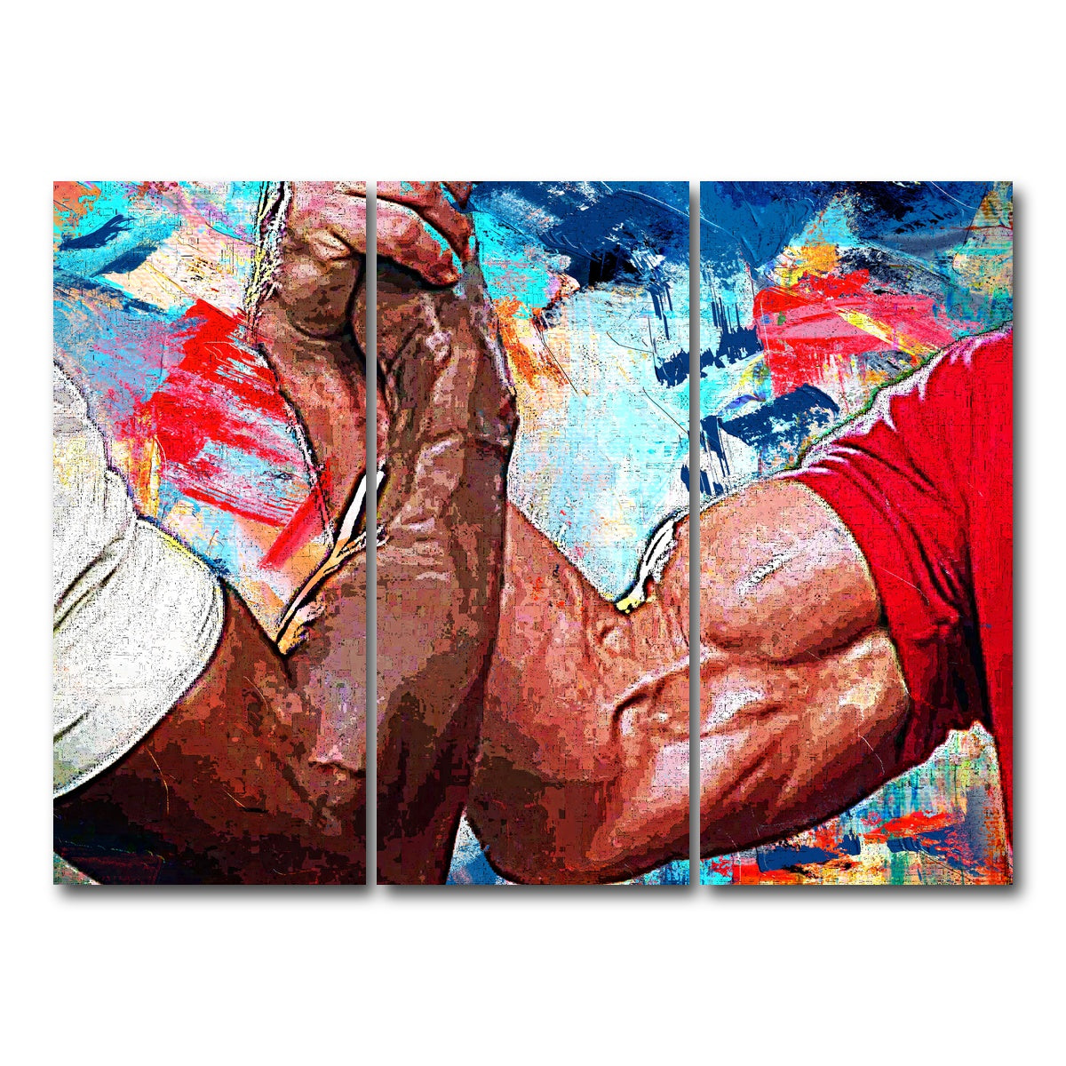 AUTO-MOCKUP WHITE | Dutch & Dillon Handshake | 3 Piece | Gallery Wrap Canvas | group=8x18