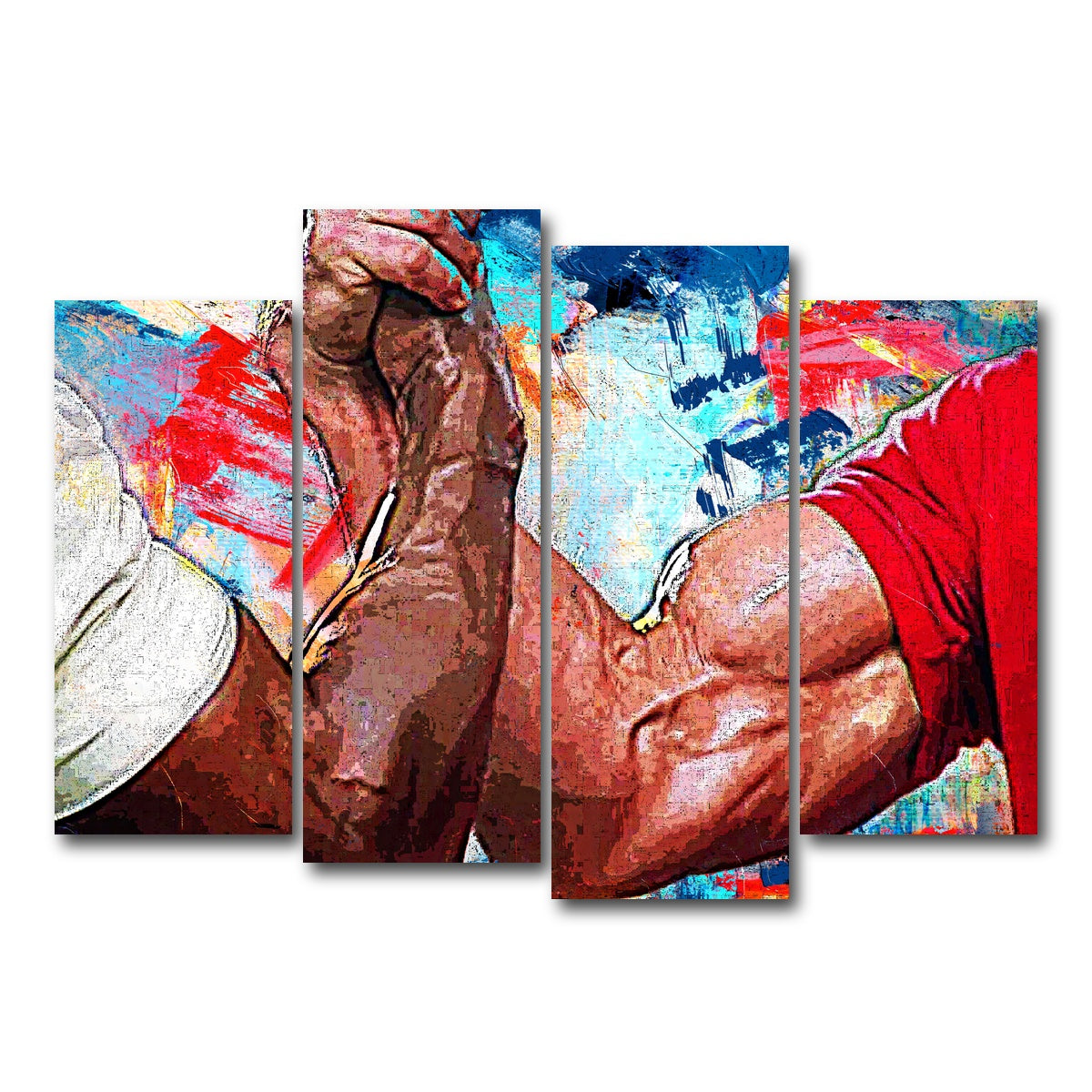 AUTO-MOCKUP WHITE | Dutch & Dillon Handshake | 4 Piece | Gallery Wrap Canvas | group=4_normal