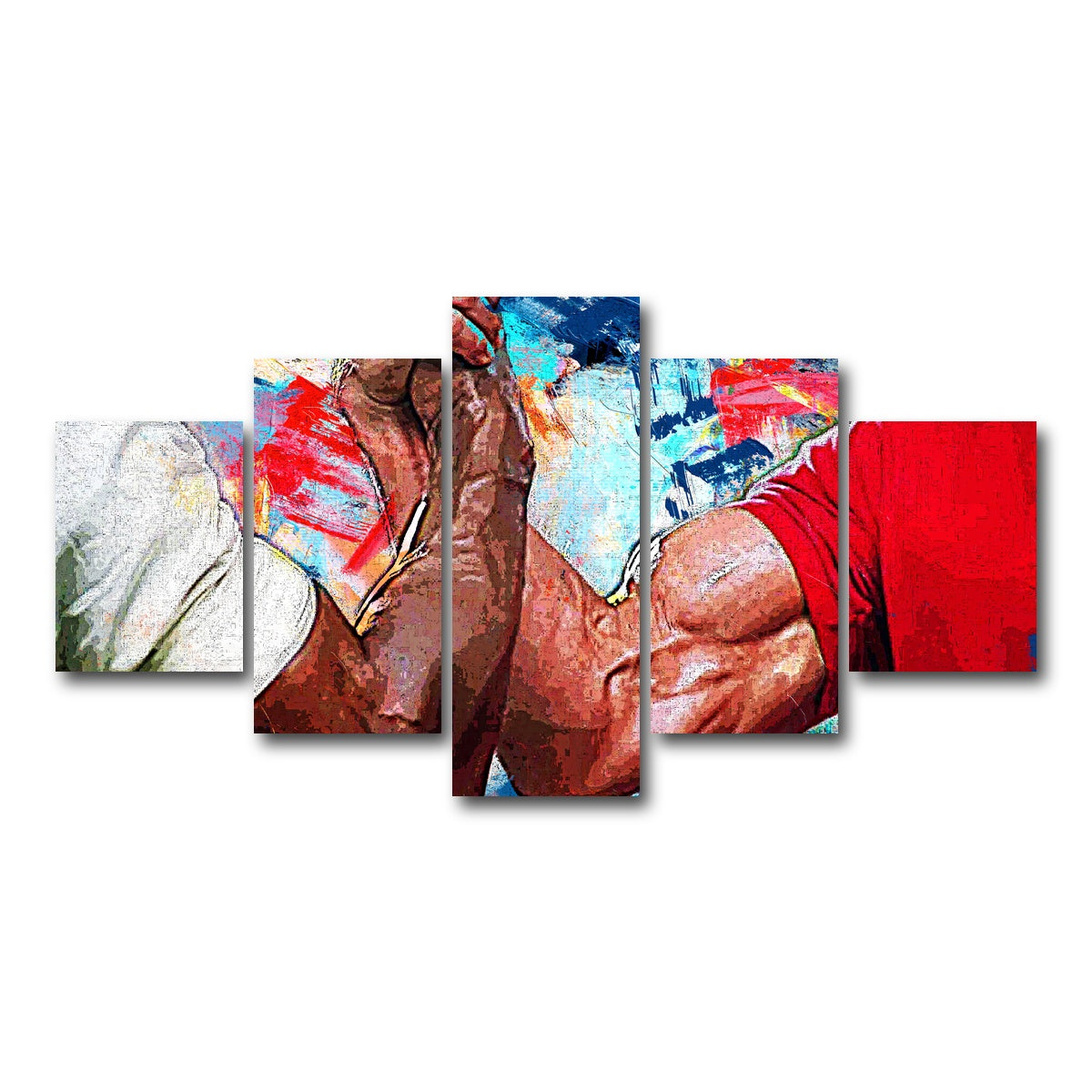 AUTO-MOCKUP WHITE | Dutch & Dillon Handshake | 5 Piece | Gallery Wrap Canvas | group=5_short