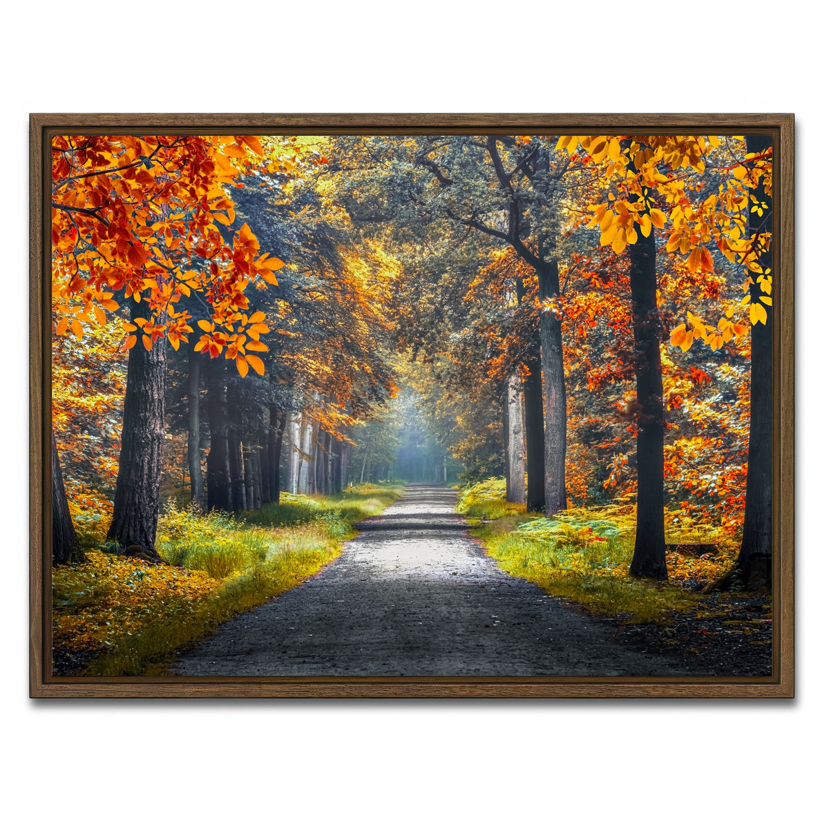 AUTO-MOCKUP WHITE | Dutch Forest | 1 Piece | Walnut Framed Canvas | group=4x3