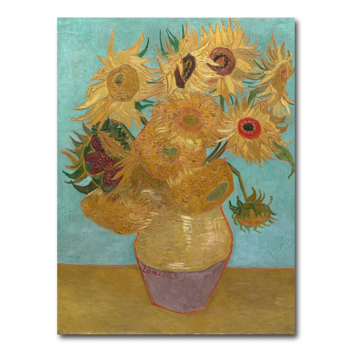AUTO-MOCKUP WHITE | Dutch Sunflowers | 1 Piece | Gallery Wrap Canvas | group=3x4