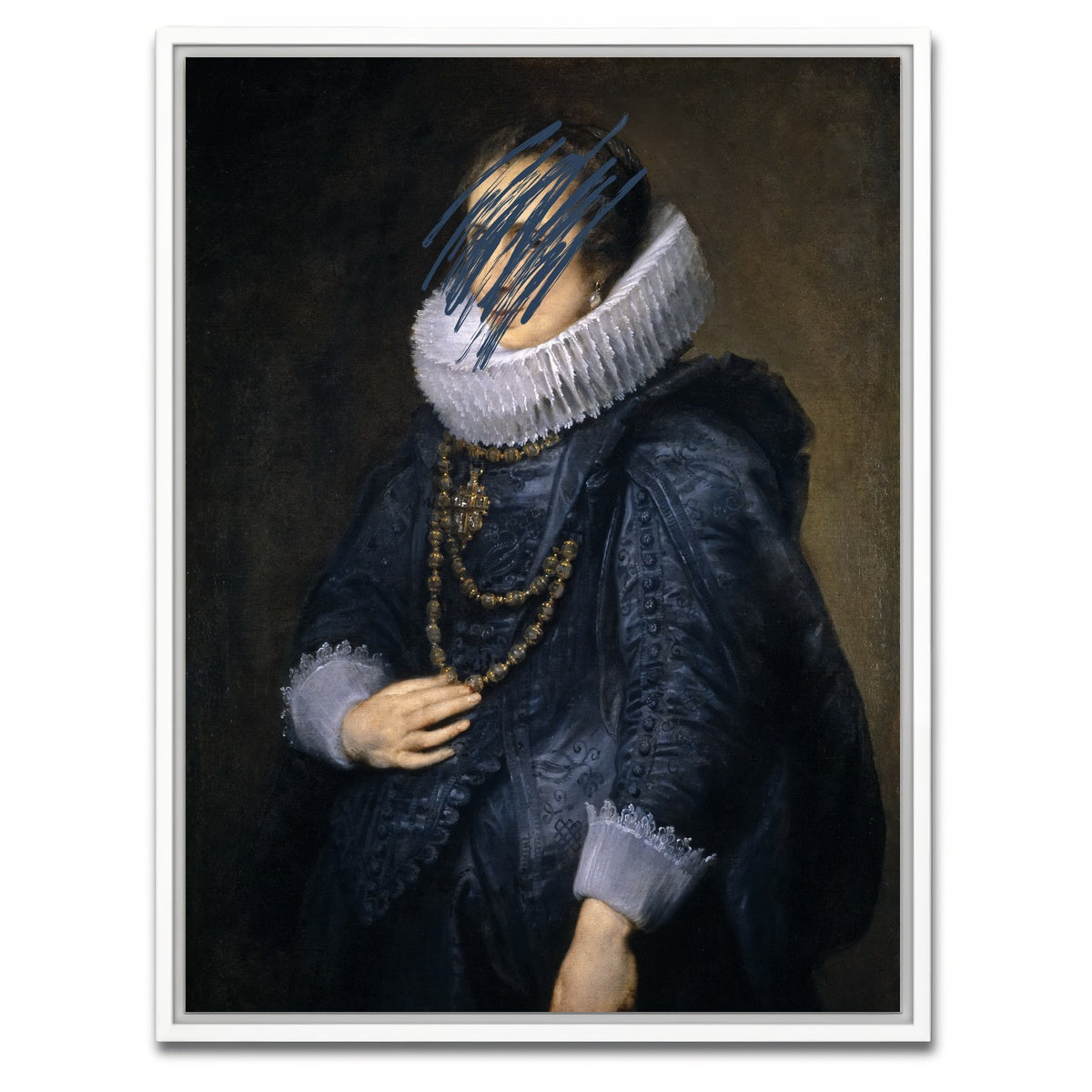 AUTO-MOCKUP WHITE | Dutchess with a Migraine | 1 Piece | White Framed Canvas | group=3x4