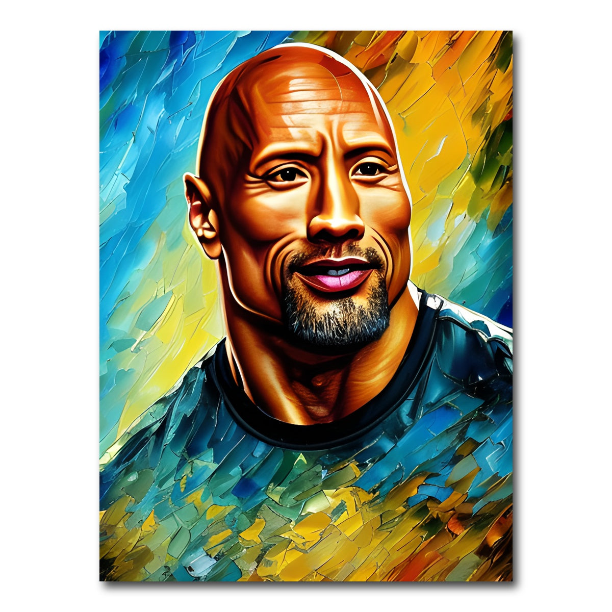 AUTO-MOCKUP WHITE | Dwayne Johnson | 1 Piece | Gallery Wrap Canvas | group=3x4