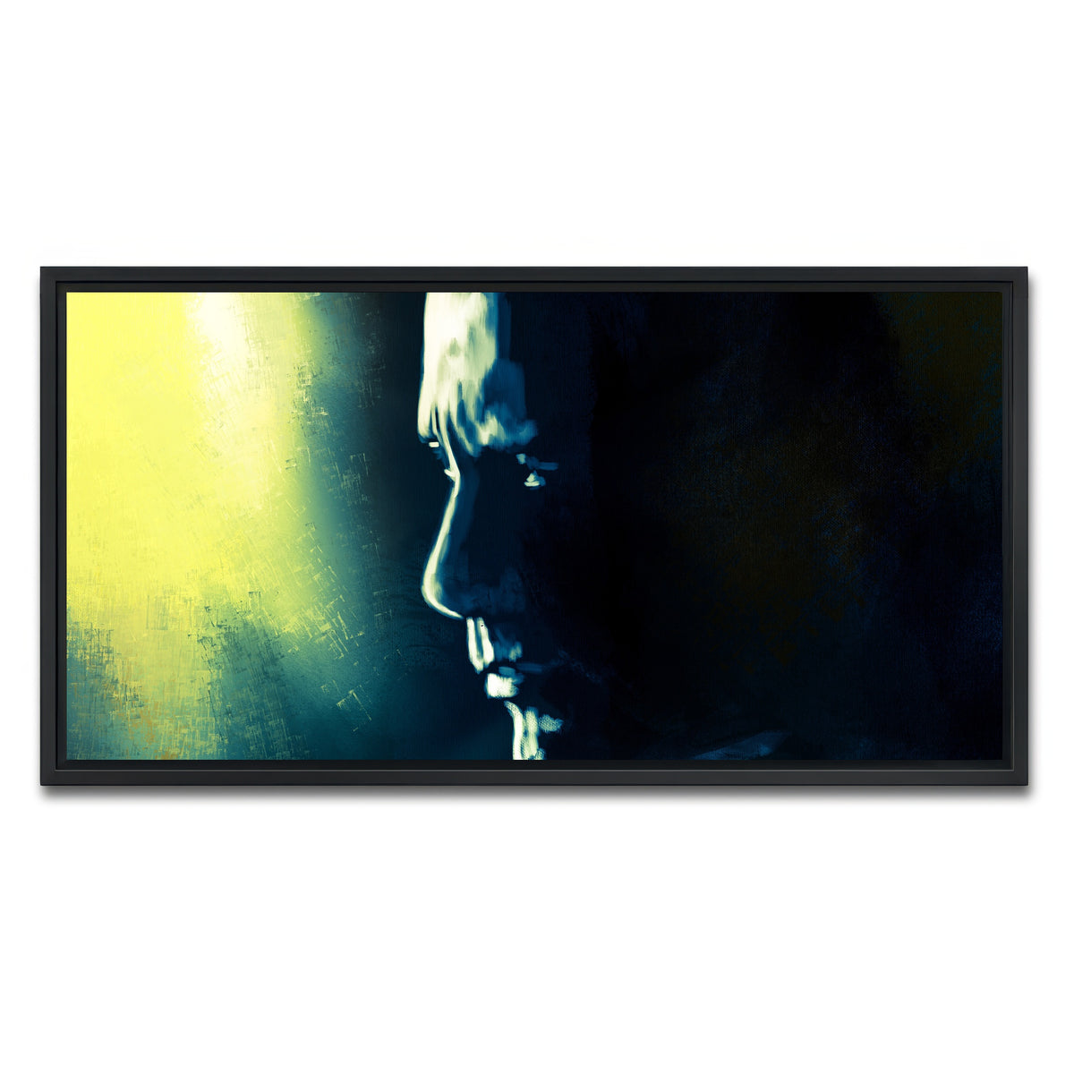 AUTO-MOCKUP WHITE | Dwayne 'The Rock' Johnson | 1 Piece | Black Framed Canvas | group=2x1