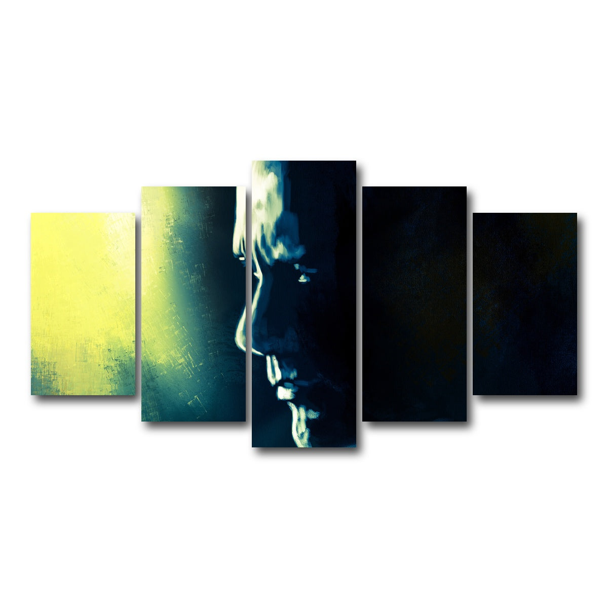 AUTO-MOCKUP WHITE | Dwayne 'The Rock' Johnson | 5 Piece | Gallery Wrap Canvas | group=5_normal