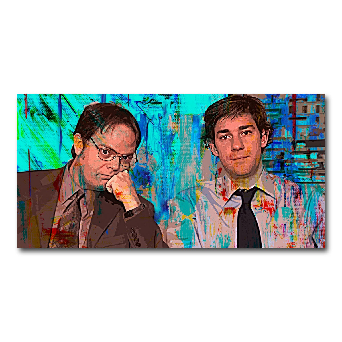 AUTO-MOCKUP WHITE | Dwight & Jim | 1 Piece | Gallery Wrap Canvas | group=2x1