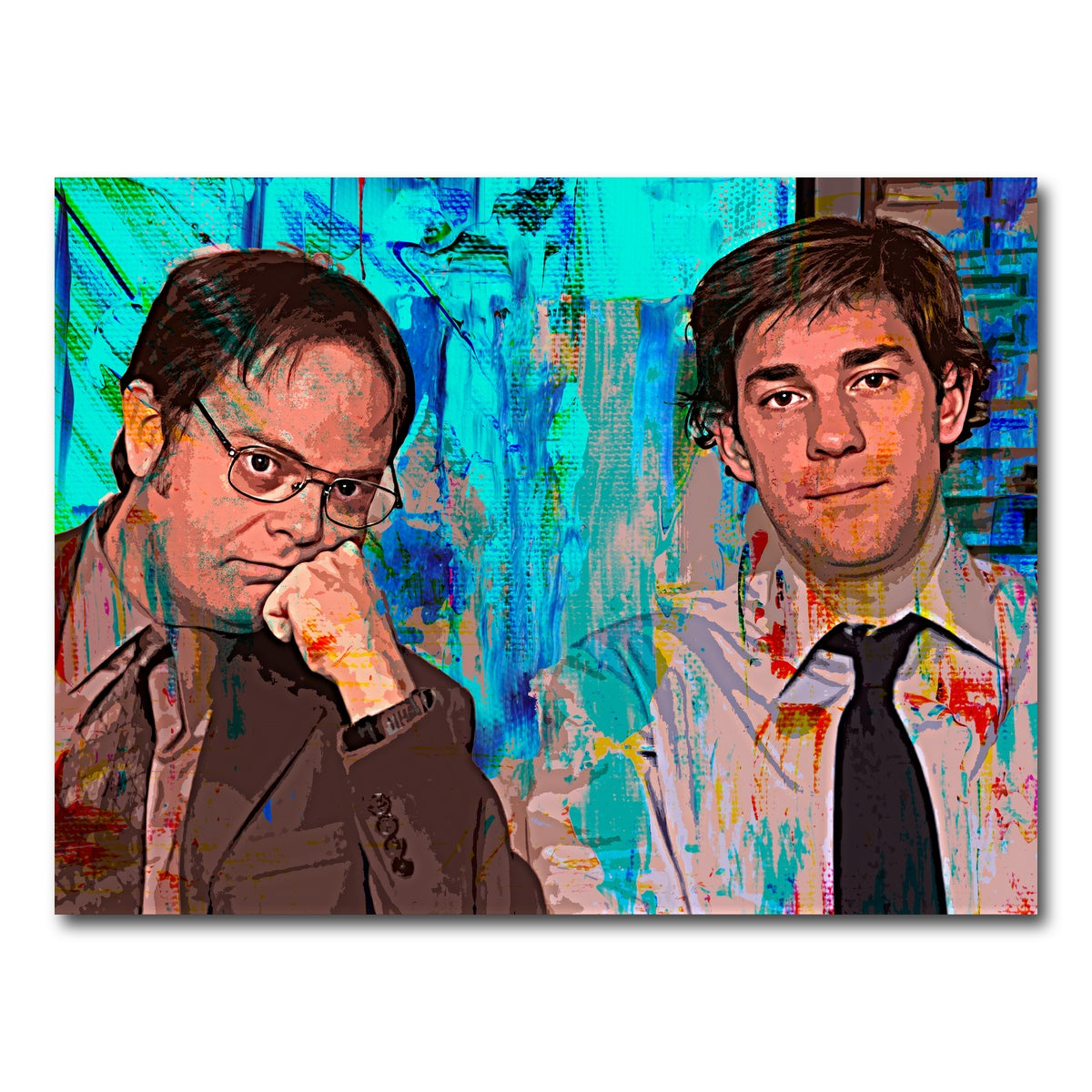 AUTO-MOCKUP WHITE | Dwight & Jim | 1 Piece | Gallery Wrap Canvas | group=4x3