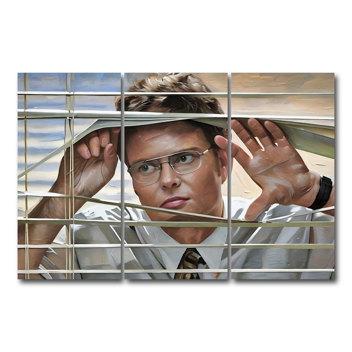 AUTO-MOCKUP WHITE | Dwight Painted | 3 Piece | Gallery Wrap Canvas | group=12x24