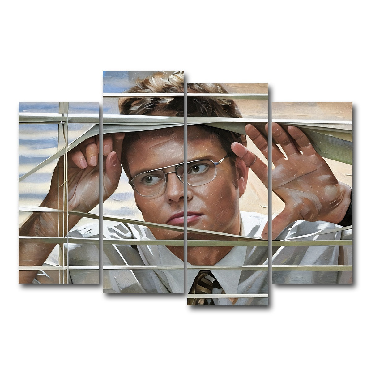 AUTO-MOCKUP WHITE | Dwight Painted | 4 Piece | Gallery Wrap Canvas | group=4_normal