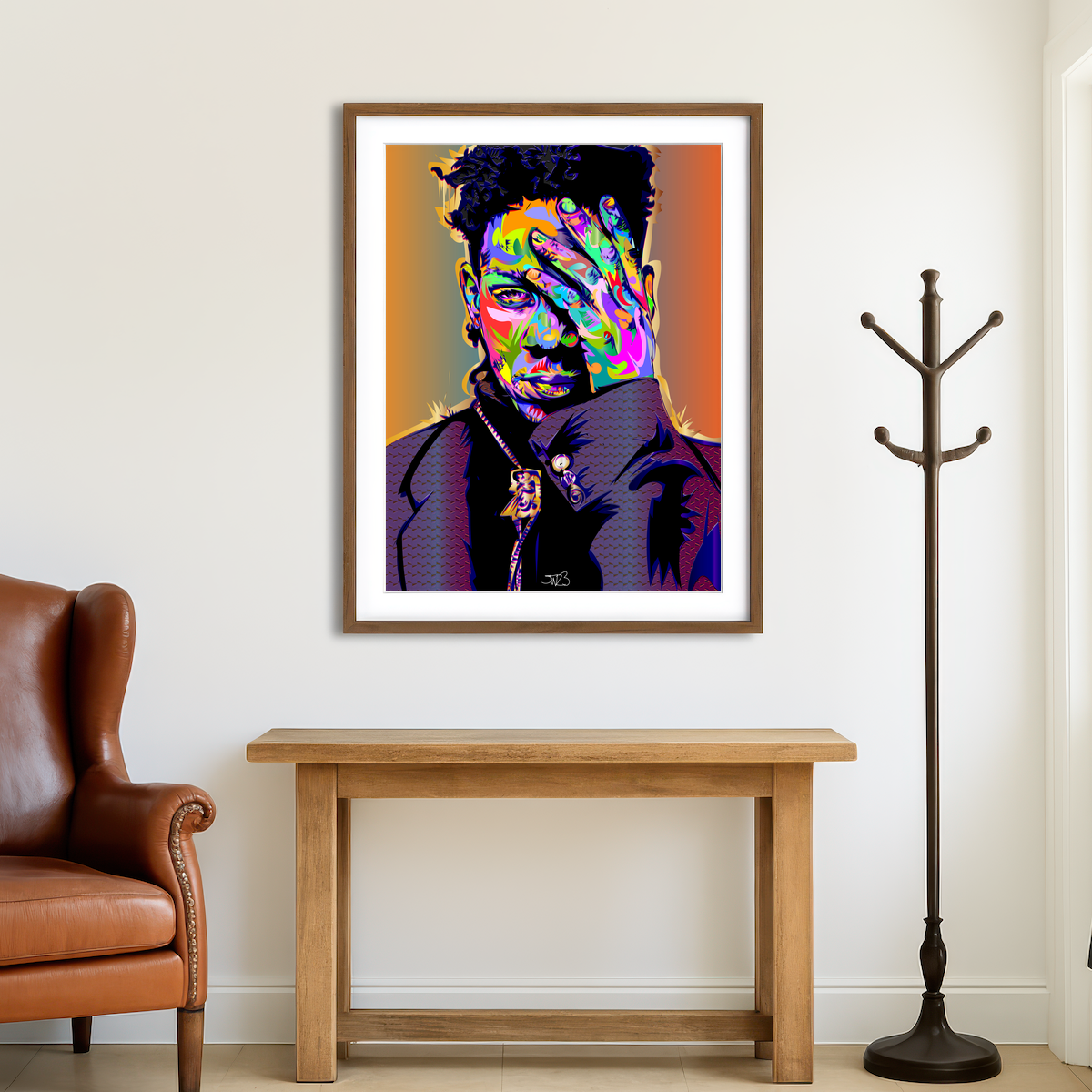 AUTO-MOCKUP ROOM | Evil Basquiat Wall Art